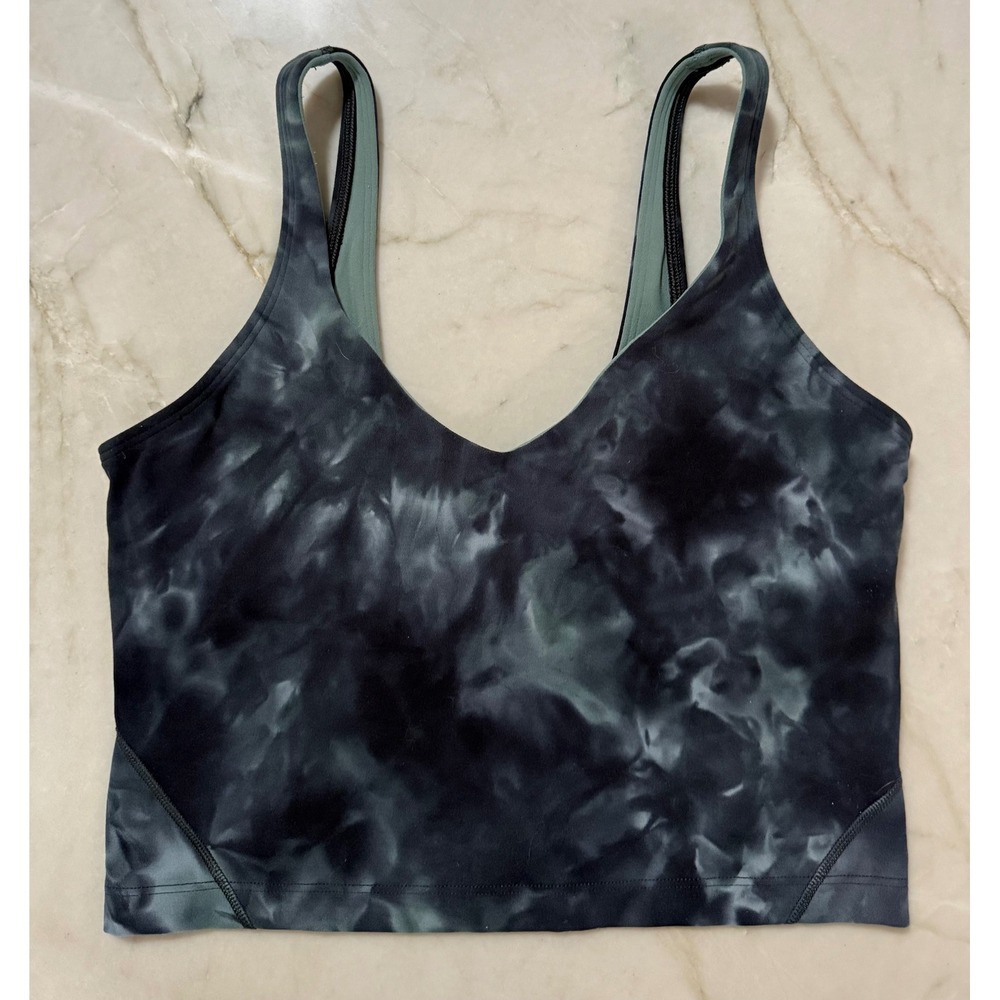 Lululemon Align Tank Top Size 6 - Diamond Dye Graphite Grey / Tidewater Teal